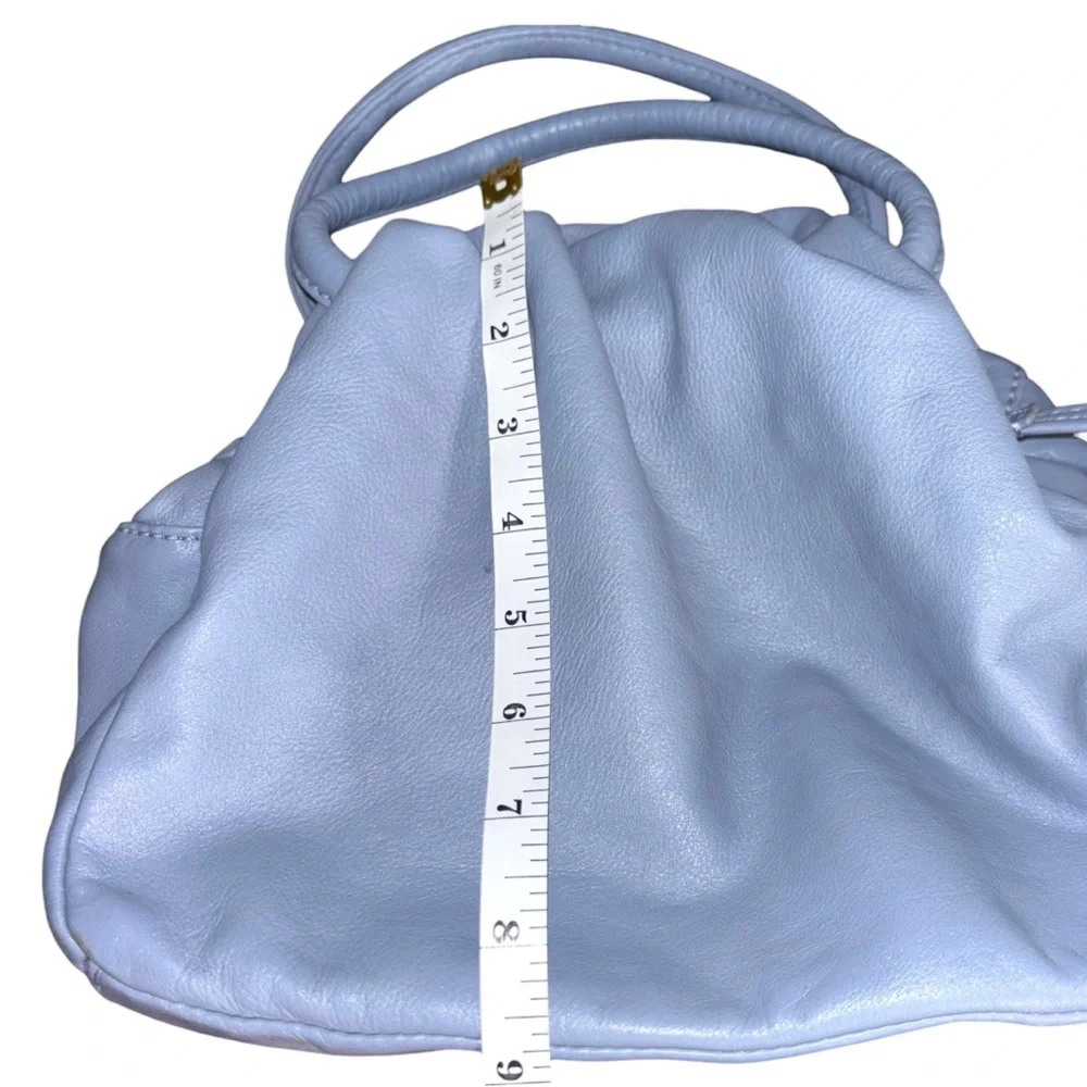 Hobo Darling Provence Blue Leather Convertible Crossbody Satchel Bag - Picture 14 of 15